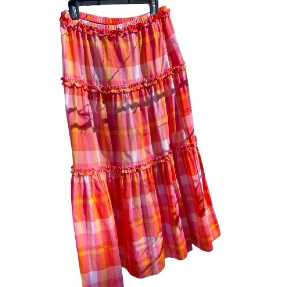 Nautical skirt, size M, 100% cotton, elastic waist, bright spring colors - Picture 2 of 7